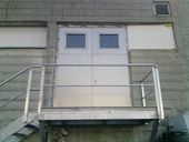 2flg. Betriebsraum-Außendrehtür mit Oberlicht